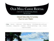 Tablet Screenshot of oldmillcanoerental.com